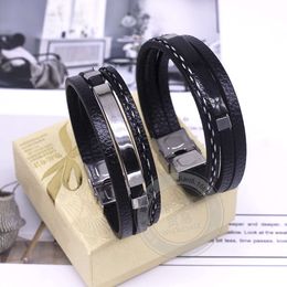 Titanium Steel Bracelet Leather Creative Accessories Men