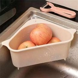 Triangle Drain Basket Sink Racks Kitchen With Suction Cups Can Be Hungable Fruit And Vegetable Skin Storage Baskets Canput Sponge s put