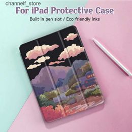 Tablet PC Cases Bags View Case For iPad 9th/ 8th/ 7th Generation 10.2 inch CaseFor MiNi 4/5/6 Coverwith Pencil HolderAuto Wake/Sleep CoverY240321Y240320