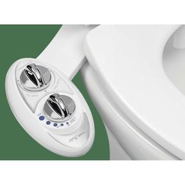LUXE W85 Self-cleaning, Dual Nozzle, Non-electric Bidet Attachment for Toilet Seat, Adjustable Water Pressure, Rear and Feminine Wash (pearl Gray)