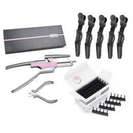 Connectors 6D Hair Extension Machine Professional Hair Remove Plier Kit 2nd Generation Human Hair NoTrace Hair Extensions Tool GT Purple