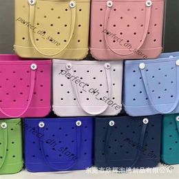 Bogg Waterproof Woman Eva Tote Large Shopping Basket Bags Washable Beach Silicone Bogg Bag Purse Eco Jelly Candy Lady Handbags 2565