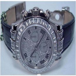 3A Mens Watch 18kt White Gold Full Diamond Model 116599 Automatic mechanical movement Watches Men's Wristwatches Gift Box227u