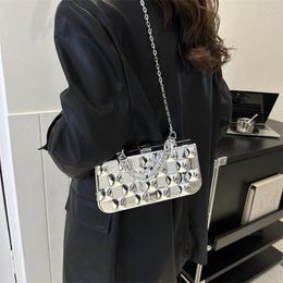 Evening Bags Luxury Chains Shoulder Crossbody Fashion Acrylic Box For Women Handbag Cute Phone Flap Purses Bag Ladies Tote