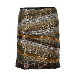 Wholesale Fashion Black Short Gold Metal Sequin Maxi Womens Lady Pencil Girls Skirt