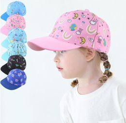 Kids Summer Suncreen Baseball cap Cartoon Breathable Visor Hat Cute baby Ball Cap Outdoor Sports Beach Visor caps