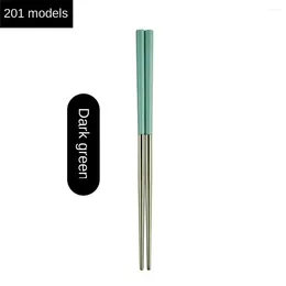 Chopsticks Stainless Steel Colorful High Temperature Resistant 5 Color Non-slip Tableware Kitchen Accessories