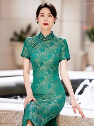 Ethnic Clothing Young High Quality Cheongsam Women's Spring And Summer Plus Size Temperament Daily Slim Dress