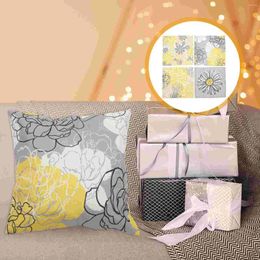 Pillow Case 4pcs Flower Pattern Pillowcases Comfortable Cushion Covers Household