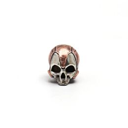 Paracord White Brass Copper Skull Knife Paracord Beads Outdoors DIY Tools EDCLanyard Pendants Key Rings Accessories # B