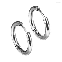 Hoop Earrings Fashion Stainless Steel Small Unisex Gothic Hip-hop Round Earring Cool Women Men Ear Piercing Jewellery Party Gifts