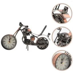 Wall Clocks Motorcycle Clock Home Tabletop Decor Fashion Iron Elegant Metal
