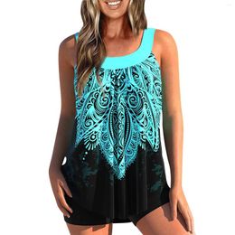 Women's Swimwear Tankini Sets Women Monokini Swimsuits Bathing Suit Bikinis Beachwear Print Sexy Tank Two Piece 2024 Plus Size 5xl Fit