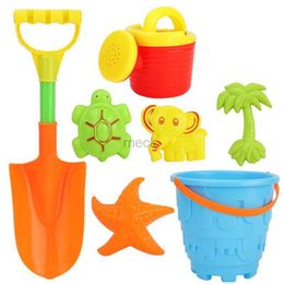 Sand Play Water Fun Summer Soft Baby Beach Toys Kids Bath Play Sandbox Set Beach Party Watering Can Bucket Sand Moulds Toys Water Game 240321