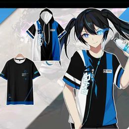 cosplay Anime Costumes BRS black rock shooter 3D printed T-shirtstreet costume role-playing C240411