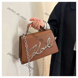 Karl Designer Handbag Women's Single Shoulder Square Bag Letter Chain Crossbody Bags Large Capacity Trendy Style 52