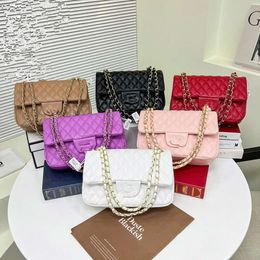 Designer bag Chain Handbag women Leather Clutch Flap Totes Bags Wallet Check Velour Thread Purse Double Letters Solid Hasp Waist Square Stripes Luxury 2024