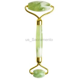 Face Massager Facial Jade Massage Roller Double headed Jade Roller Natural Stone Massage Roller Neck Lift Facial Massage Roller 240321