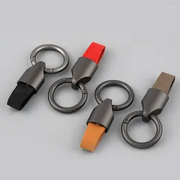 Keychains PU Leather Rope Keychain Zinc Alloy Key Ring Buckle Car Pendant Small Tool Women Holder Accessories Jewelry