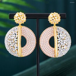 Stud Earrings GODKI Crossover For Women Wedding Full Micro Cubic Zircon Bridal Engagement Jewelry Addiction