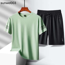 Designer Summer Suit Cool T-shirt Shorts Two-piece Breathable New Ice Silk Products Listed Explosions. T5ms