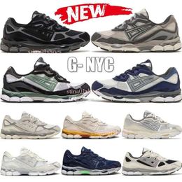 Top Gel NYC Marathon Running Shoes 2023 Designer Oatmeal Concrete Navy Steel Obsidian Grey Cream White Black Ivy Outdoor Trail Sneakers Size 36-45 32