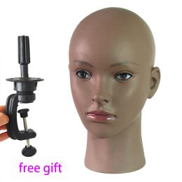 Stands Hot Sale African Mannequin Head Without Hair For Making Wig Hat Display Cosmetology Manikin Head Female Dolls Bald Training Head