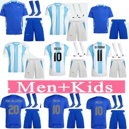 new 2024 2025 Argentina Soccer Jerseys Fans Version MESSIS MAC ALLISTER DYBALA DI MARIA MARTINEZ DE PAUL MARADONAhome away gk Men and kids Football Shirt