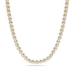 Natural Diamonds Vincent Tennis For Men High Quality Yellow Gold Cuban Necklace Handcrafted And Manufactured