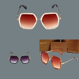 Leopard designer sunglasses plating gold full frame luxury sunglasses mens women stylish eyeglasses for men gradient metal hinge sun glasses popular fa087 E4