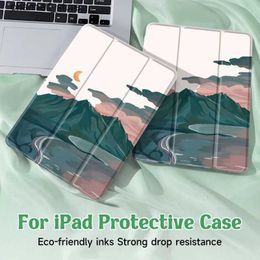Tablet PC Cases Bags View Case For iPad 9th/ 8th/ 7th Generation 10.2 inch CaseFor MiNi 4/5/6 Coverwith Pencil HolderAuto Wake/Sleep CoverY240321Y240321