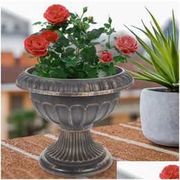 Vases 2Pcs Front Porch Planter Plastic Flowerpot Flower Container Decorative Drop Delivery Home Garden Decor Otnyx