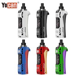 Yocan Cylo Bataryası 1400mAh Ayarlanabilir Voltaj Balaması Buharlaştırıcı E-sigara Kitleri C4-DE Plus Bobin OLED Ekran USB Şarj Cihazı Vape Kalem