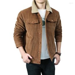 Men's Jackets 2024 Winter Bomber Jacket Japanese Fashion Man Corduroy Cotton Warm Padded Coats Casual Outwear Mens Clothing
