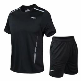 Quick Dry Sports suits Costumes Mens Running Set gym Fitness Clothing Summer Men Football Set Uniforms Sportswear 240307