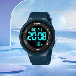 Wristwatches Digital Watch Transparent Plexiglass Waterproof Led Sports Wristwatch With Adjustable Strap Shockproof For Couples