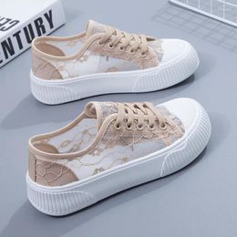 Casual Shoes Summer Women Lace Woman Breathable Mesh Sneakers Flats Platform Floral Loafers Comfort Shallow 35-40