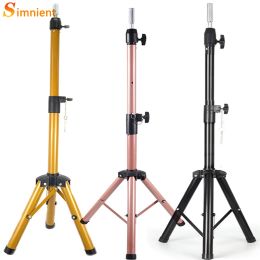 Stands 125Cm Mannequin Head Holder Tripod Stand For Hairdressers Salon Training Head Strong Adjustable Wig Stand Tripod For Wig Making