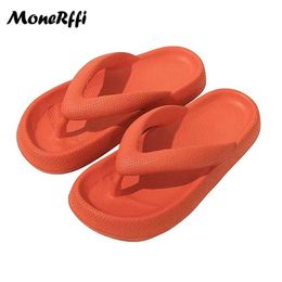 Slippers Mens Platform Flip Flops Summer Soft Sole Eva For Men Outdoor Casual Beach Shoes Man Home Non-Slip Bathroom Slides01TJ3V H240322