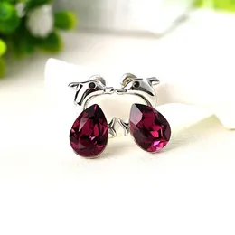 Stud Earrings ER-00044 2024 In Luxury Jewellery Silver Plated Dolphin For Women 1 Dollar Items Thanksgiving Gift