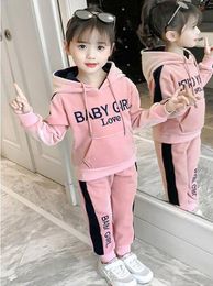 Kids Tracksuit Casual Clothes Set Marshmallow Costume Smile Sport Suit For Girl Teen Long Sleeve Sweatshirt Hoodies Pant8329759