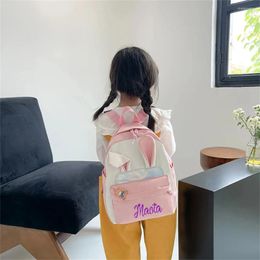 Backpack Kindergarten Custom Embroidered Name Cute Cartoon For Little Boys And Girls Personalized Text Lightweight Bag