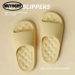 Slippers Cute Home Cloud Woman Soft Summer Beach Slides Indoor Sole Non Slip Eva Sandals Men Male Flip Flops Shower Shoes H240325