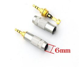 5 lot 25mm Stereo Male Repair headphone Jack Plug Audio Soldering cable6076530