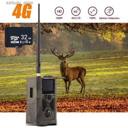 Hunting Trail Cameras 4G Trail Hunting Camera HC-550LTE 20MP Photo Video Tracking Game Camera P MMS SMS FTP Trap Monitoring Night Vision Camera Q240321