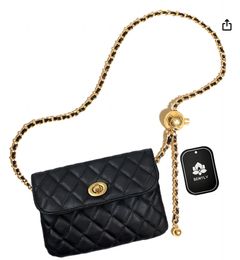 Leather Chain Belt Bag for Women Crossbody Waist Purse Fanny Pack Fashion Evening Clutch Mini Handbag Detachable