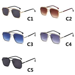 Fashion Square Sunglasses Men Driving Sun Glasses Luxury Women Brand Designer Male Vintage Metal Frame Glasses UV400