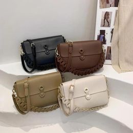 Shoulder Bags Large Capacity Vintage Chains One High Quality Women PU Leather Simple Casual Female Versatile Handbags
