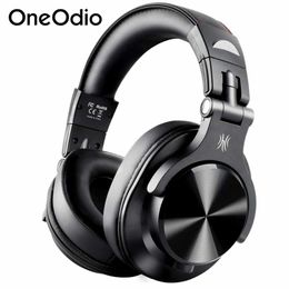 Cell Phone Earphones OneOdio A70 wireless earphones with Bluetooth microphone 5.2 earphones professional recording studio monitor DJ earphones Q240321