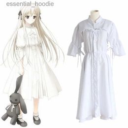 cosplay Anime Costumes Yosuga no Sora Kasugano Sora role-playing come on white sweet Lolita dress Halloween grey rabbit girl role-playing party is hereC24321